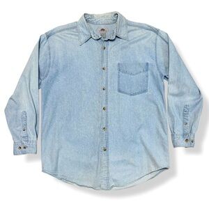 FRESNO THE JEAN COMPANY Denim Button Front Shirt VINTAGE
